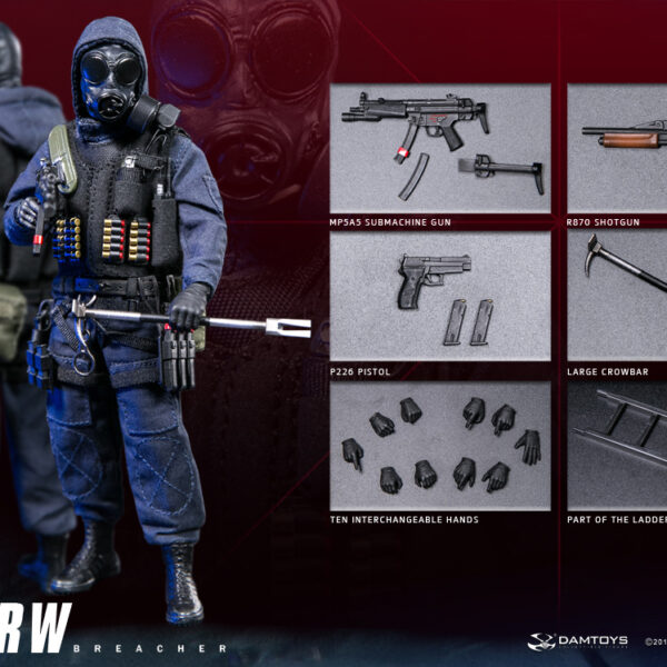 DAM-PES002 DAM Toys 1/12 Pocket Elite Series SAS CRW Breacher Action Figure