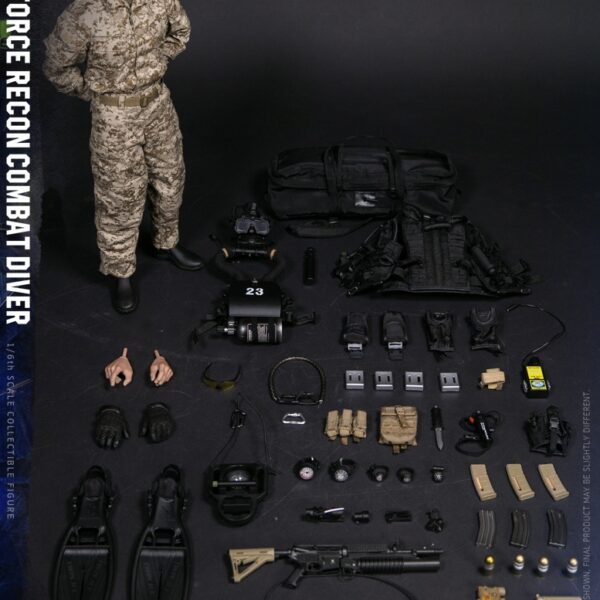 DAM-78056 DAM Toys  1/6 Marine Force Recon Combat Diver Desert Marpat