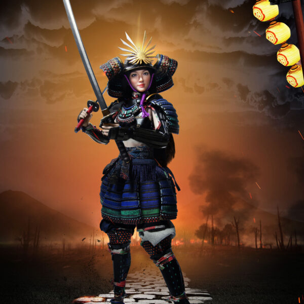 I8001B I8TOYS 1/6 scale female samurai"RIN" Black armor version