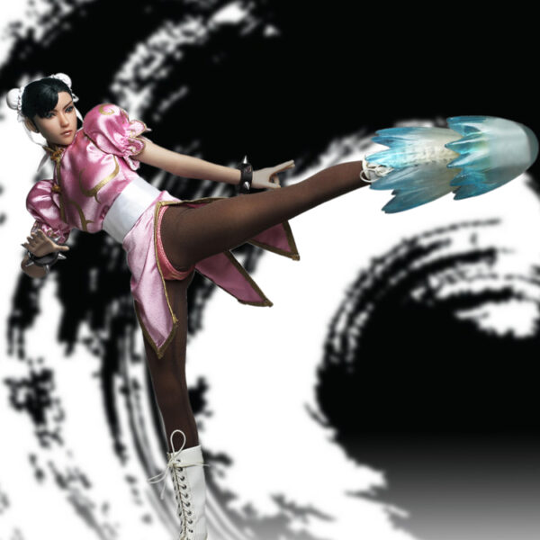 Super Duck SD-SET014B 1/6 Pink Chinese Martial Art Fighter Accessory