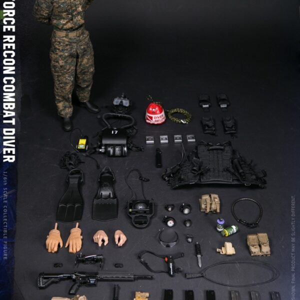 DAM-78055 DAMTOYS 1/6  MARINE FORCE RECON COMBAT DIVER WOODLAND MARPAT
