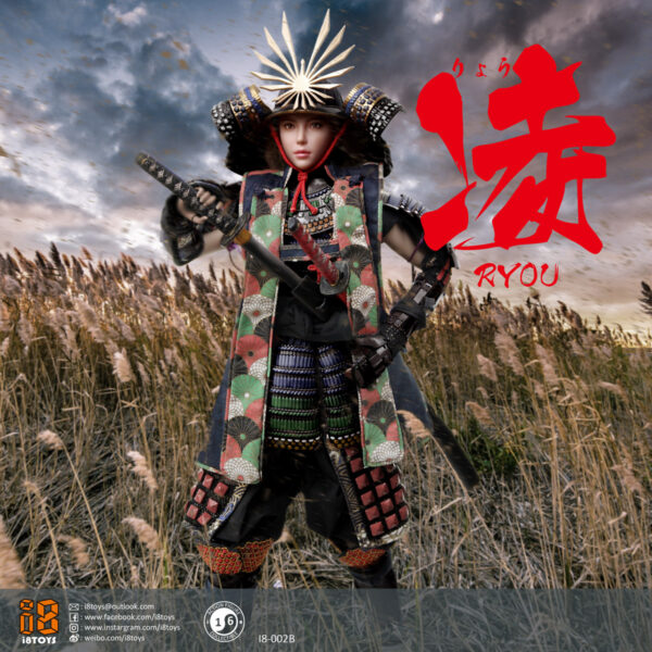 I8-002B I8 Toys "Ryou 凌 りょう" 1/6 Scale Collectible female action figure (Black armor version )
