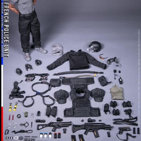 DAM78061 Dam Toys 1/6 FRENCH POLICE UNIT RAID IN PARIS Action Figure