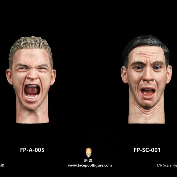 Facepool Figure 1/6 Male Head Sculpt with Expression, two pack FP-A005 and FP-SC001