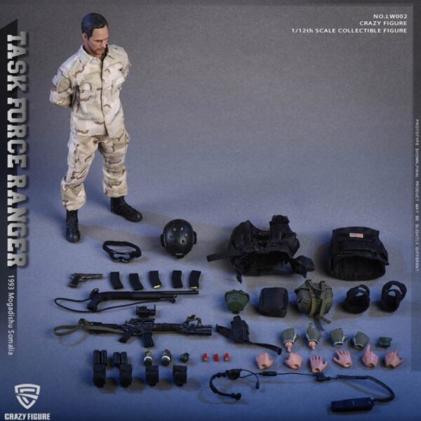 LW002 Crazy Figure 1/12 US Miliary Special Force – (ASOC) Army Special Operations Command in 1993