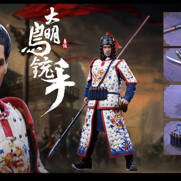 POP-DS002B DINGSHENG TOYS×POPTOYS 1/6 Ming Dynasty Musketeer White Figure