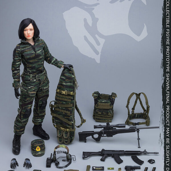 FS-73021 FLAGSET 1/6 Scale Chinese Snow Leoparo Commando Unit Female Sniper