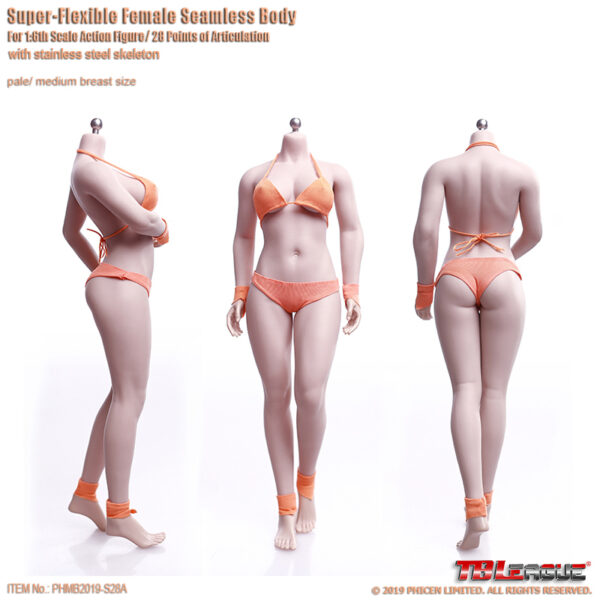 PL-MB2019-S28A PHICEN 1/6 Pale Buxom Women Female Super-Flexible Seamless Body