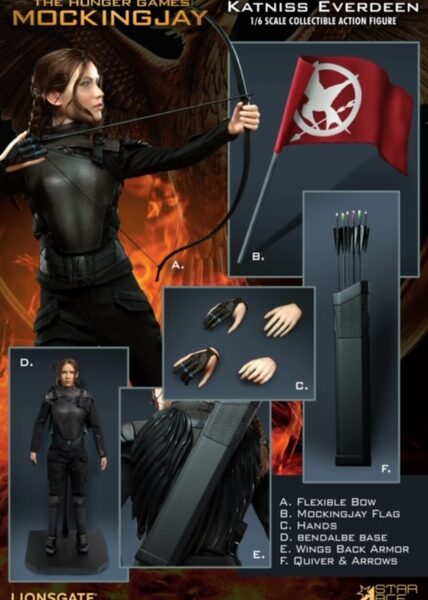 SA-0035 Star ACE 1/6 The Hunger Gane "Katniss Everdeen" Black Armor Figure