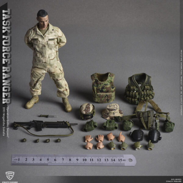 LW003 CrazyFigure 1/12 Scale US Military 75th Rangers Regiment Figure