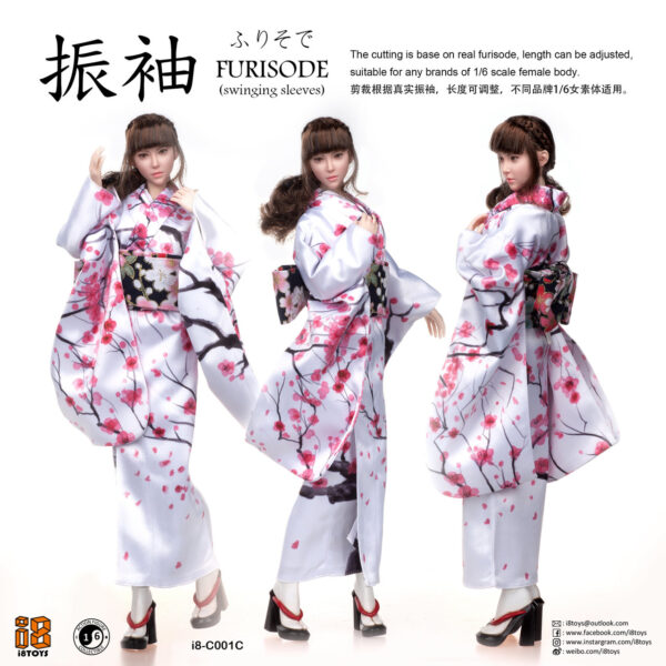 i8-C001C i8TOYS 1/6 "Blooming Pattern" Furisode Clothing Set