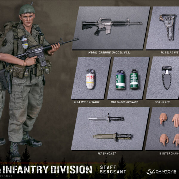 DAM-PES006 DAM Toys 1/12 ARMY 25th Infantry Division Private Staff Sergeant Figure