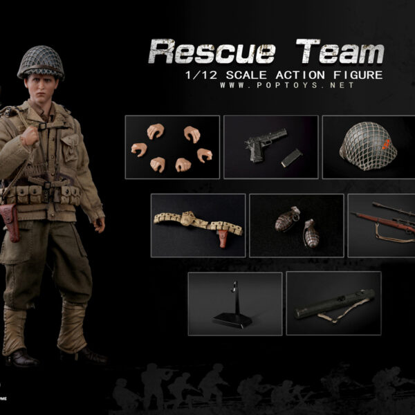 CMS001 POP Toys 1:12 Classic Figure WWII US Rescue Squad Sniper