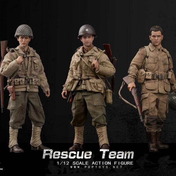 CMS004 POP Toys 1:12 Classic Figure - WWII US Rescue Squad Set