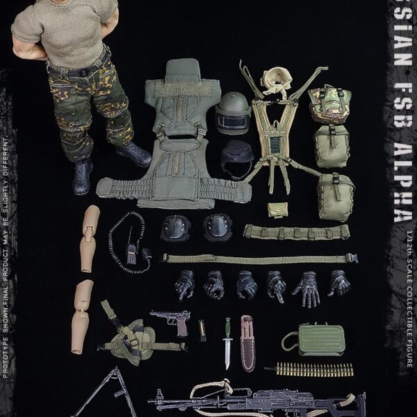 LW010 CrazyFigure 1/12 Russian Alpha Special Forces Machine Gunner