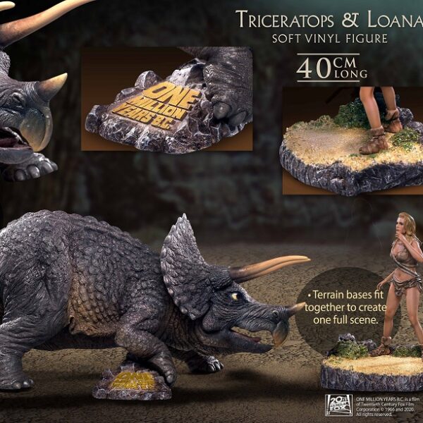SA9012 Star ACE 32cm Triceratops & Loana One Million Years B.C. (with 2 Dioramas)