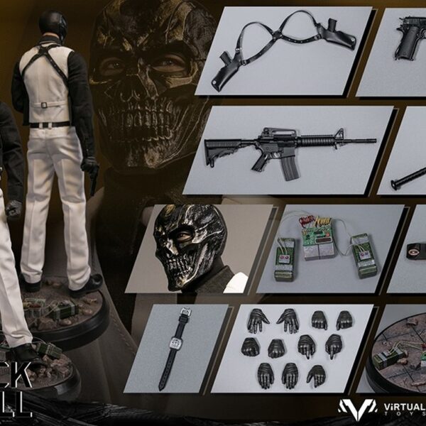 VM-029 Virtual VTS Toys 1/6 Black Skull Boxed Action Figure