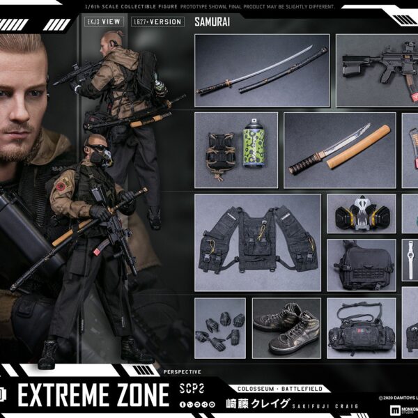 DAM-EBS001 DAM Toys 1/6 EXTREME ZONE Samurai "SAKIFUJI CRAIG" Figure