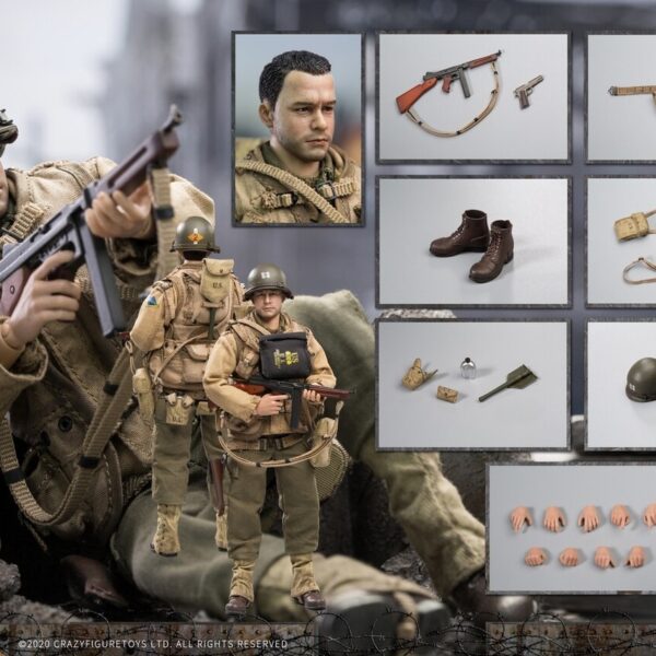 CF-LW011 CrazyFigure 1/12 WWII U.S. Rangers On D-Day Captain