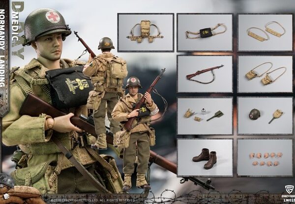 CF-LW015 CrazyFigure 1/12 WWII U.S. Rangers On D-Day Machine Medic