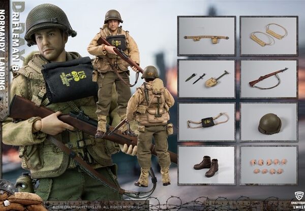 CF-LW017 CrazyFigure 1/12 WWII U.S. Rangers On D-Day Rifleman B