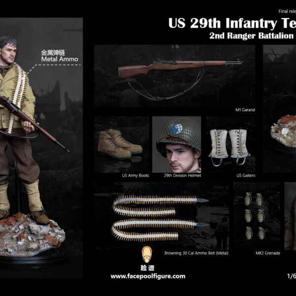 FP-004A Facepool figure 1:6 US 29th Infantry Technician France 1944
