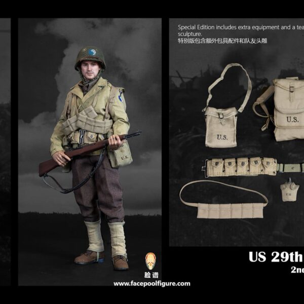 FP-004B Facepool figure 1:6 US 29th Infantry Technician France 1944 Special Edition