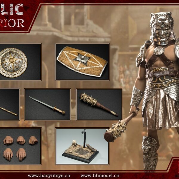 HH18036A HH Model Imperial Army Hunting Ground Fighter Gaul Warrior Silver