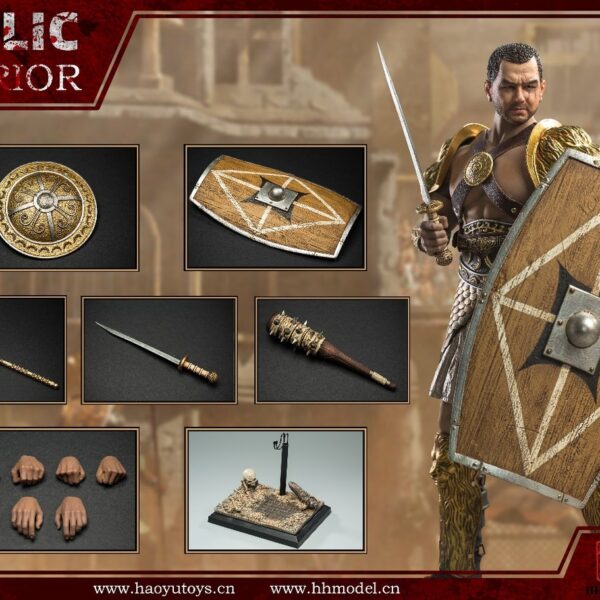 HH18036B HH Models Imperial Army Hunting Ground Fighter Gaul Warrior Gold
