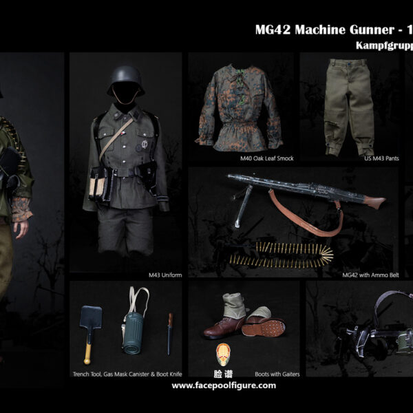 FP-007A  Facepool 1/6 Action Figure - Discover History Series MG42 Machine Gunner at Ardennes (Standard Edition)