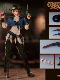 LS-2022-08B Long Shan Jin Shu 1:6 Western Cowgirl Bounty Hunter Blue Outfit