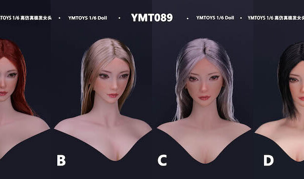 YMT089ABCD - YMTOYS 1/6 Hair Transplant Female Head Carving Xiaoqiu
