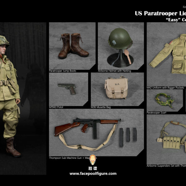 FP-012B - FACEPOOLFIGURE 1/6 Scale US Paratrooper Lieutenant Buck (Jumper Uniform)
