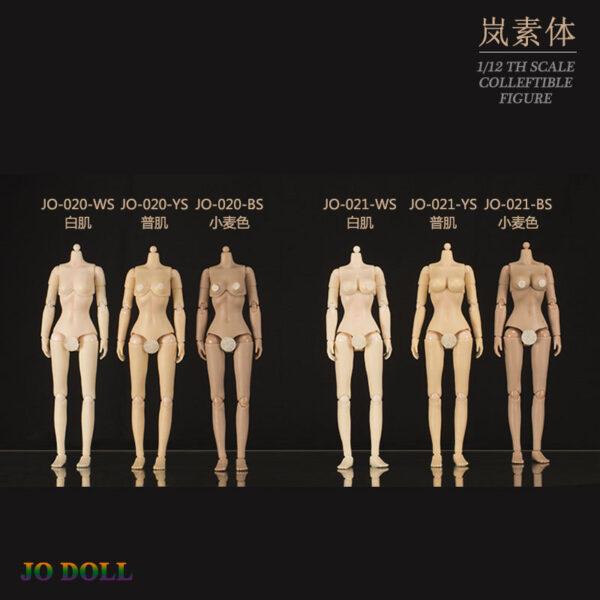 JO-021-BS - JIAOU DOLL 1/12 Scale Large Bust Suntan Skin Female Action Figure