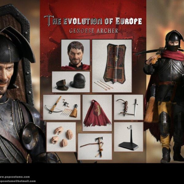 POP-EE001 - POP COSTUME 1/6 The Evolution of Europe - Battle of Crécy 1346 French Mercenaries - Genoese Crossbowmen Captain