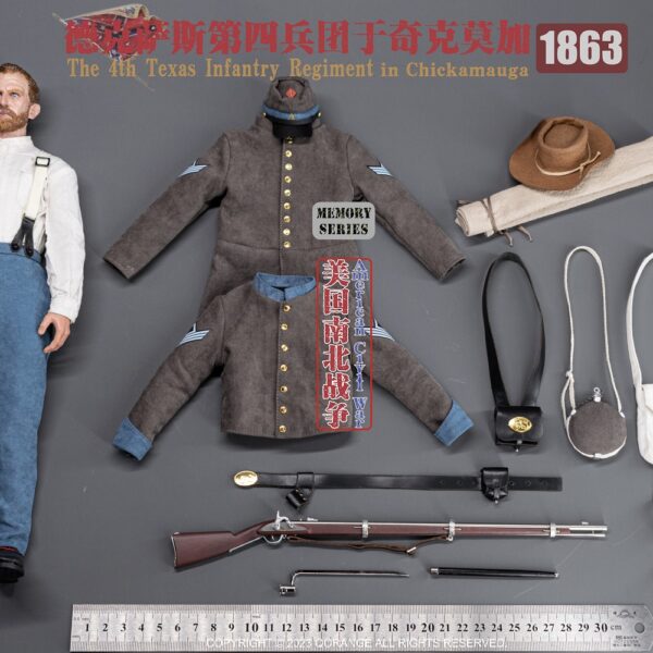 QOM-1033 - QORANGE x QOTOYS 1/6 American Civil War CS The 4th Texas Infantry Regiment in Chickamauga 1863