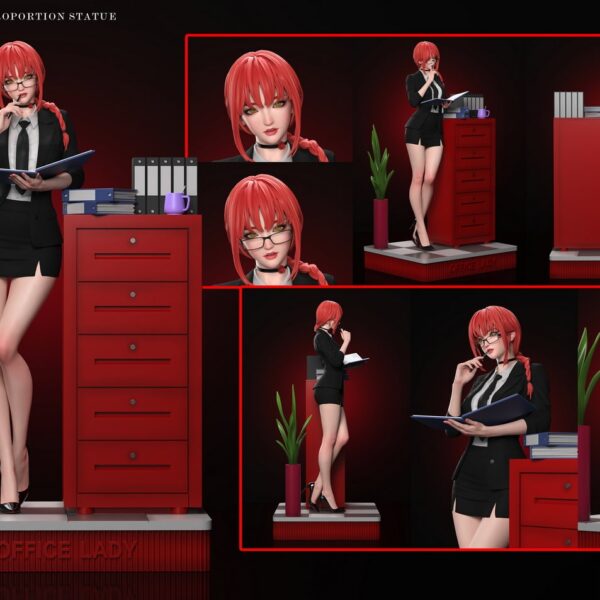 GLS029-A - GREEN LEAF STUDIO 1/4 OFFICE LADY - Makima Statue (Single Standard Version)