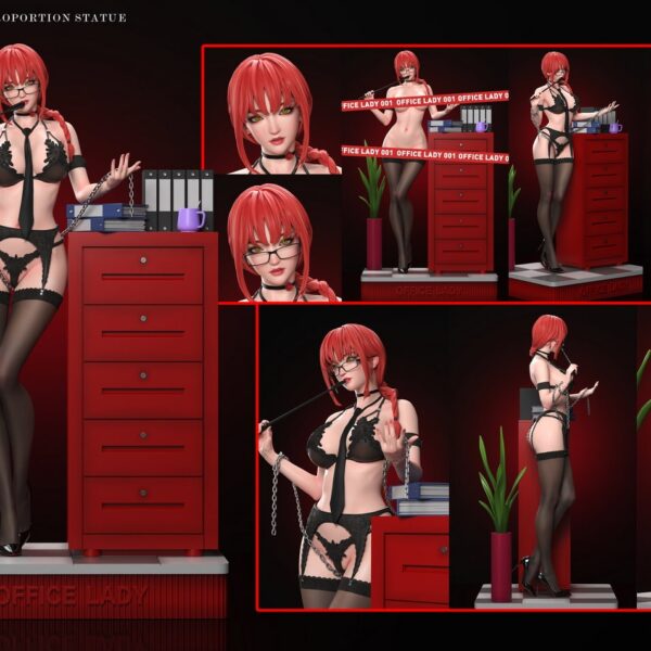 GLS029-B - GREEN LEAF STUDIO 1/4 OFFICE LADY - Makima Statue (Single Cool Version)