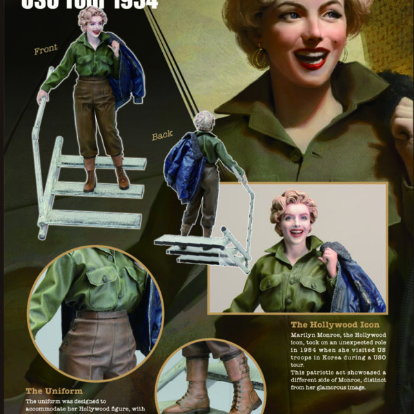 411-200245TP - X-Plus 1/8 Scale Plastic Model Kit - Marilyn Monroe USO Tour 195