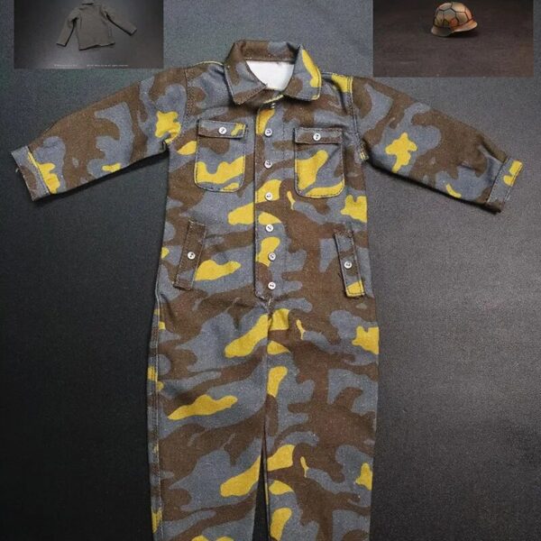 MAD-G011C - Mars Divine 1/6 Men Soldier Jumpsuits World War Ⅱ Metal Helmet Sweaters Camouflage Battle Uniform