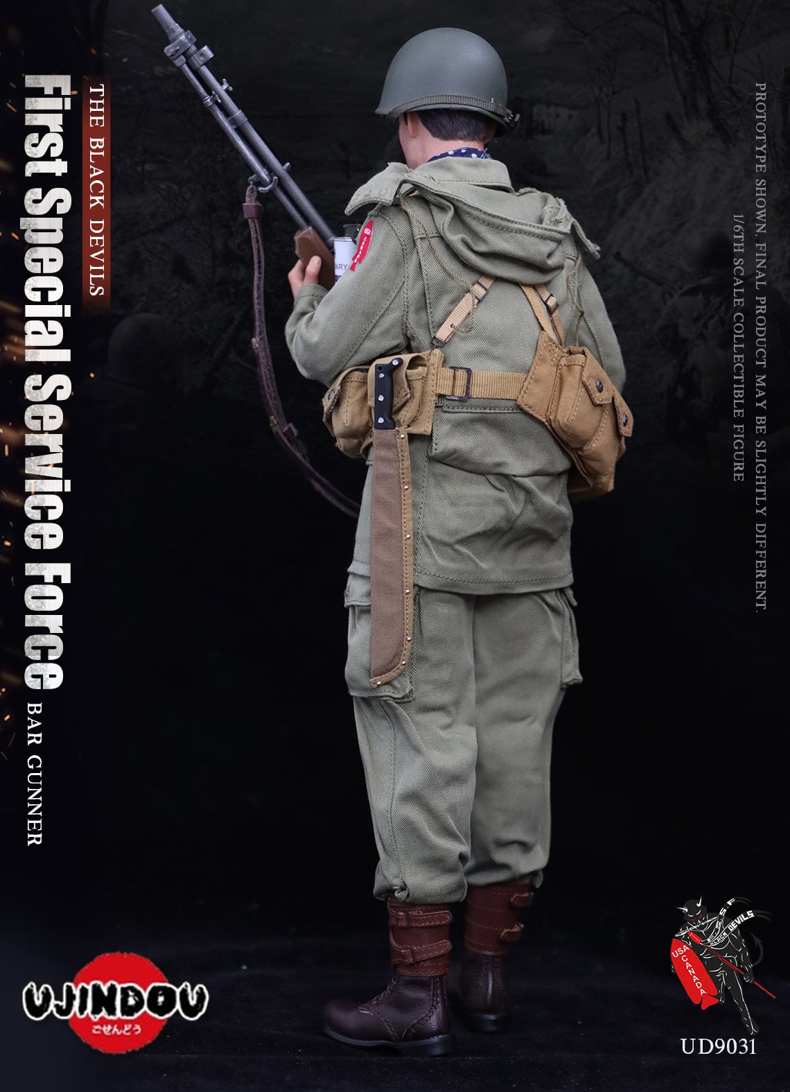 UD9031 - UJINDOU 1/6 WW2 First Special Service Force - BAR Gunner