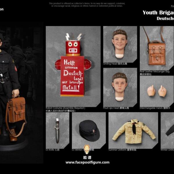 FP-016A - FACEPOOLFIGURE - 1/6 WWII German Youth Brigade Film Edition Action Figure