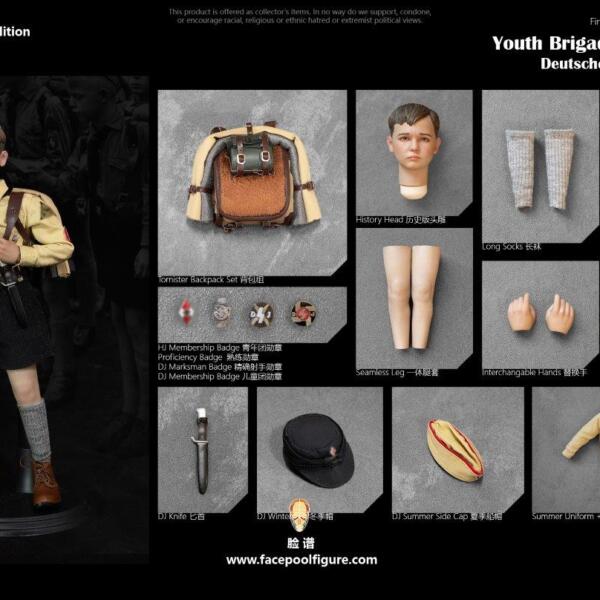 FP-016B - FACEPOOLFIGURE - 1/6 WWII German Youth Brigade History Edition Action Figure