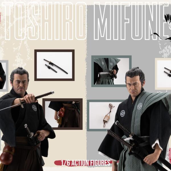 0833300968493 - KAUSTIC PLASTIK × INFINITE STATUE – 1/6 Toshiro Mifune Ronin & Samurai (Deluxe Double Pack)
