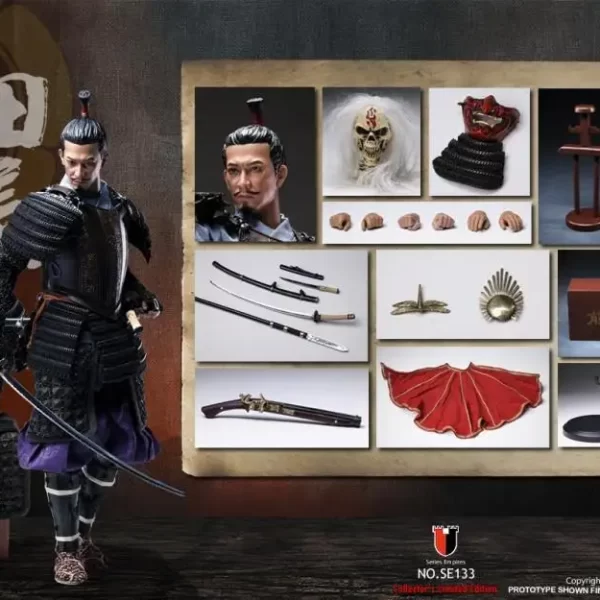 SE133 - COOMODEL - 1/6 Series of Empires Black Euro-Style Samurai Armor Oda Nobunaga (Limited Copper Edition)
