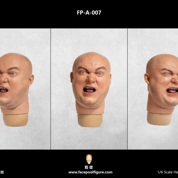 FP-A-007 - FACEPOOLFIGURE - 1/6 Caucasian (Fat) Male Head Sculpt with Expression