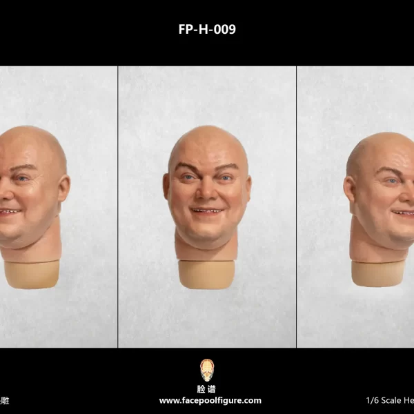 FP-H-009 - FACEPOOLFIGURE - 1/6 Caucasian (Fat) Male Head Sculpt with Expression