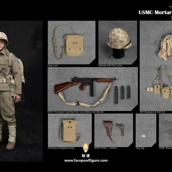 FP017A - FACEPOOLFIGURE - 1/6 USMC Mortar Team - "Snafu" The Battle of Peleliu (Standard Edition)