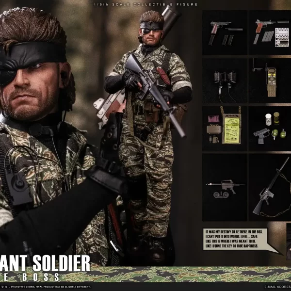 EKS010 - EKUAZ STUDIO - 1/6 MEATL GIANT SOLDIER - SNAKE BOSS (TIGER STRIPE CAMO VERSION)