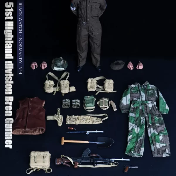 UD9042 - UJINDOU - 1/6 WWII 51st Highland Division Bren Gunner, Black Watch - Normandy 1944